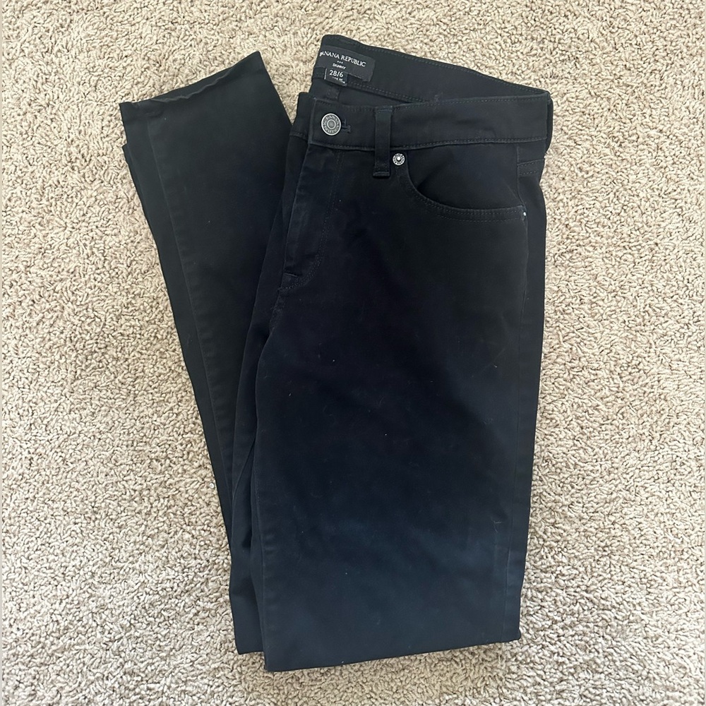 Banana Republic Skinny Black Jeans Leggings Size 6